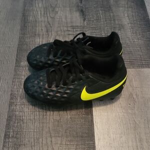 Nike Kids Black and Yellow Soccer Shoes